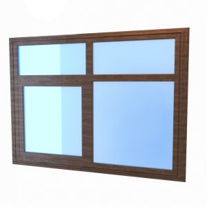 Классическое окно с фрамугами