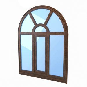 Окно с полукруглой фрамугой